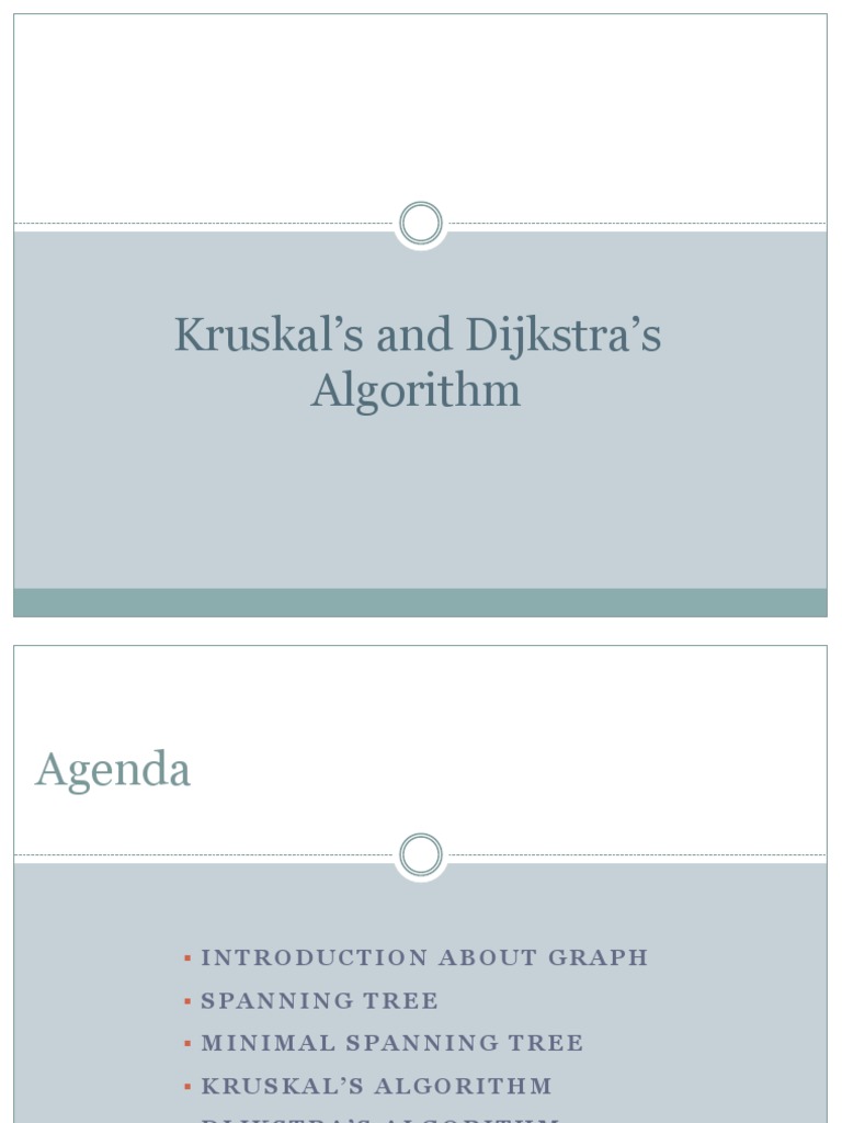 Comparing Kruskal and Dijkstra Algorithms | PDF | Visual Cortex ...