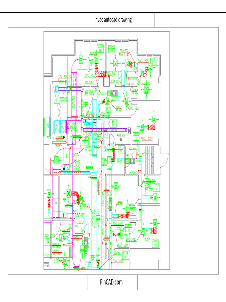Hvac Autocad Drawing | PDF
