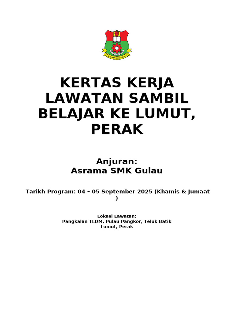 Lawatan Pi Lumut Perak | PDF