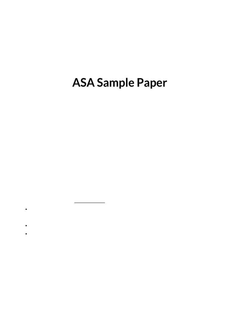 ASA Format Guidelines for Research Papers | PDF | Note (Typography ...