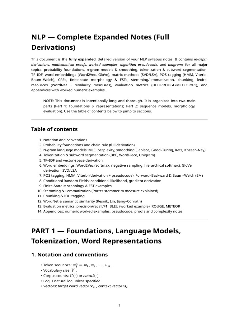 Comprehensive NLP Notes and Derivations | PDF | Mathematical Analysis ...