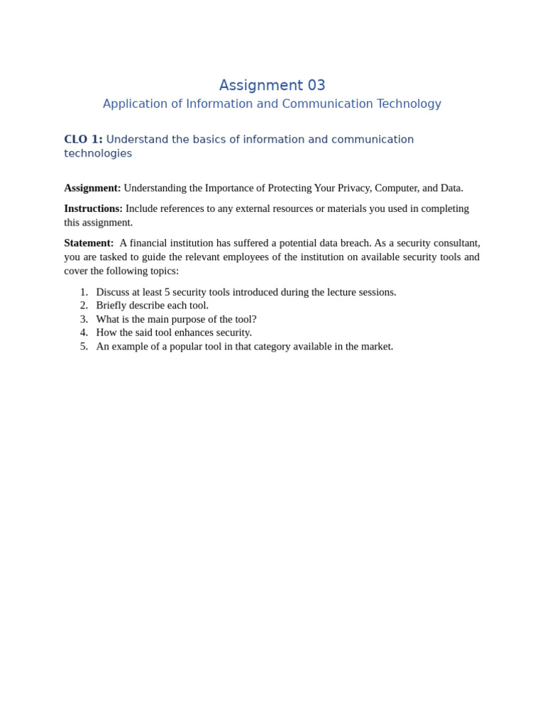 Assignment 03 | PDF