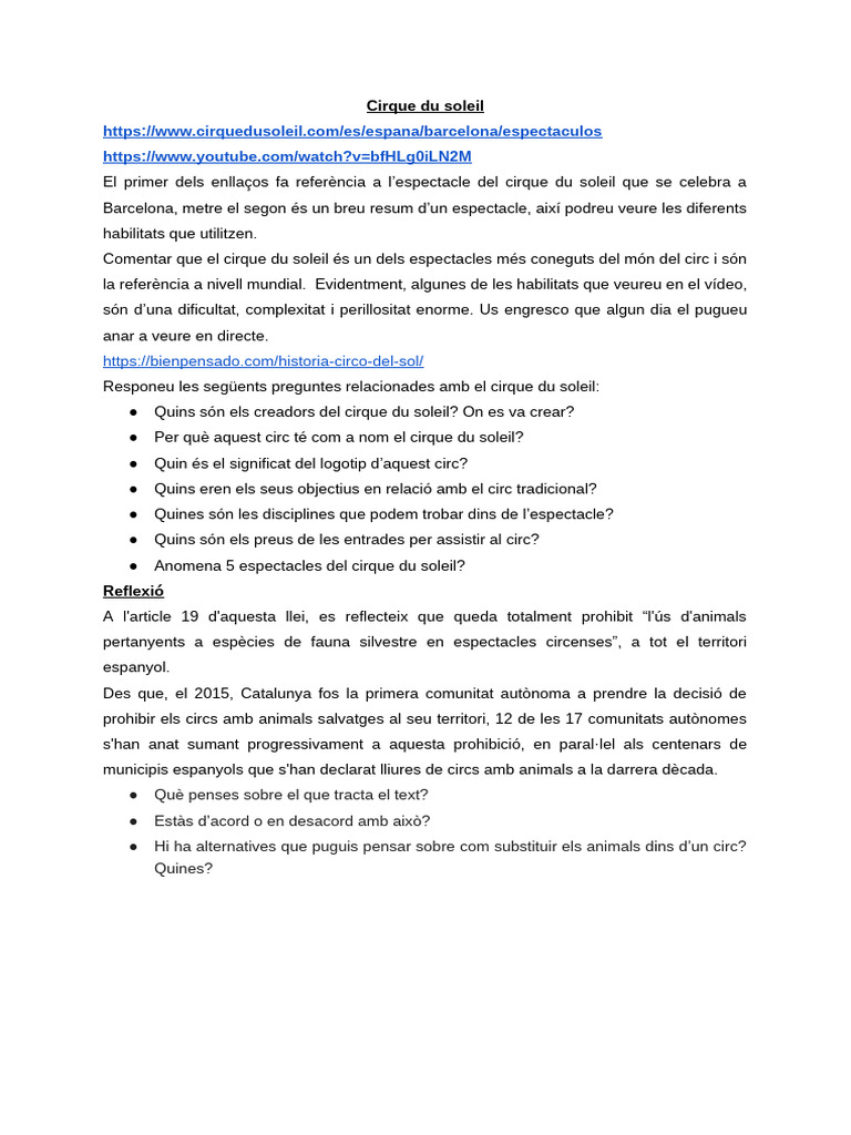 Cirque Du Soleil | PDF