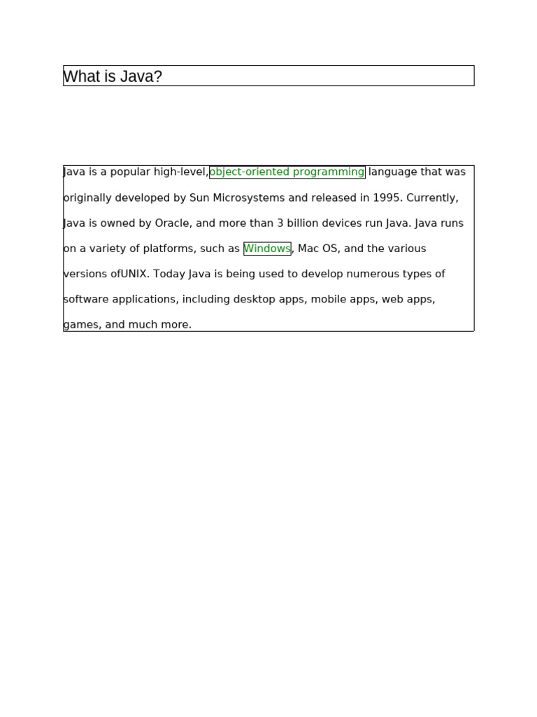 Overview of Java Programming Language | PDF