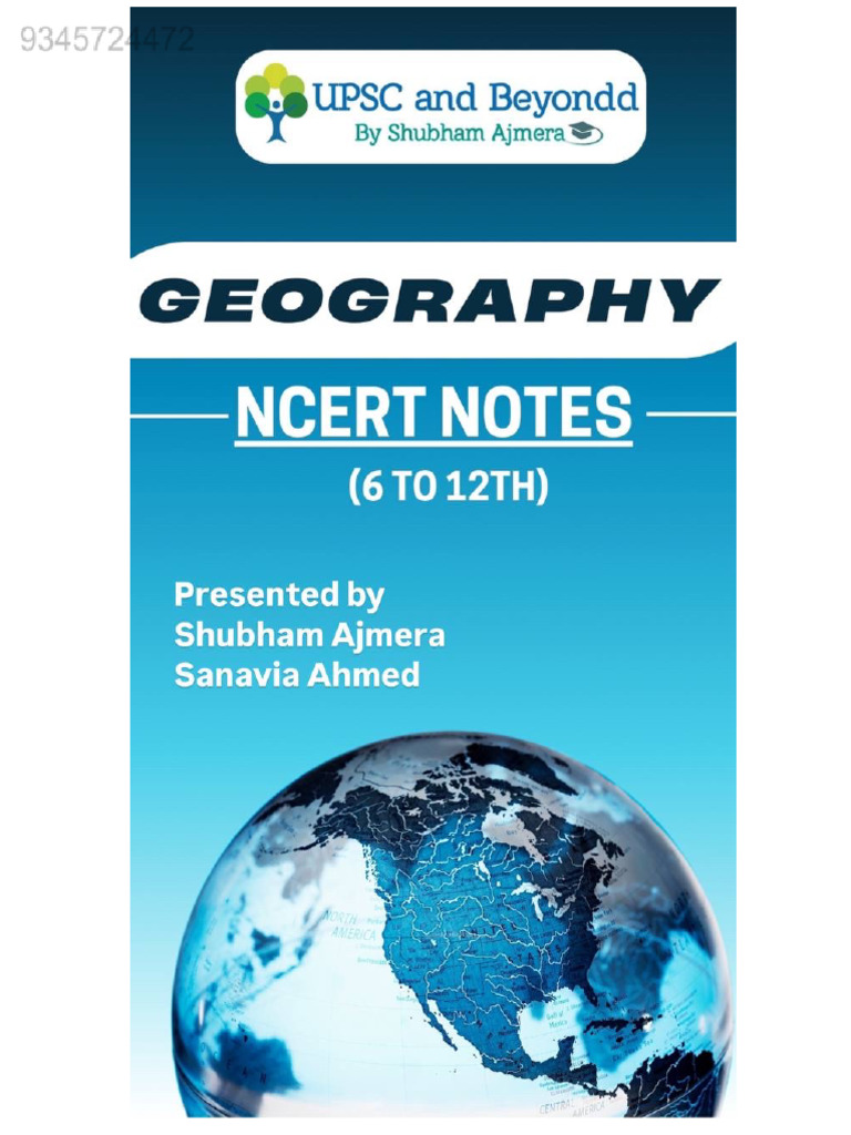 NCERT Geography Notes for Classes 6-12 | PDF | Atmosphere Of Earth ...