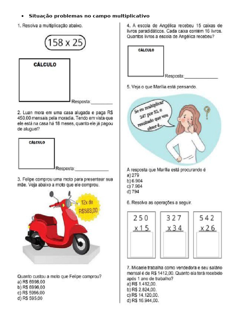 Situação Problema Multiplicacao | PDF