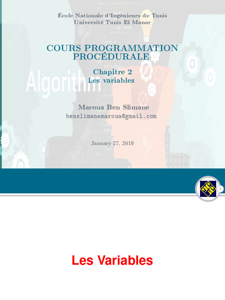Introduction aux variables en C | PDF | Variable (informatique ...