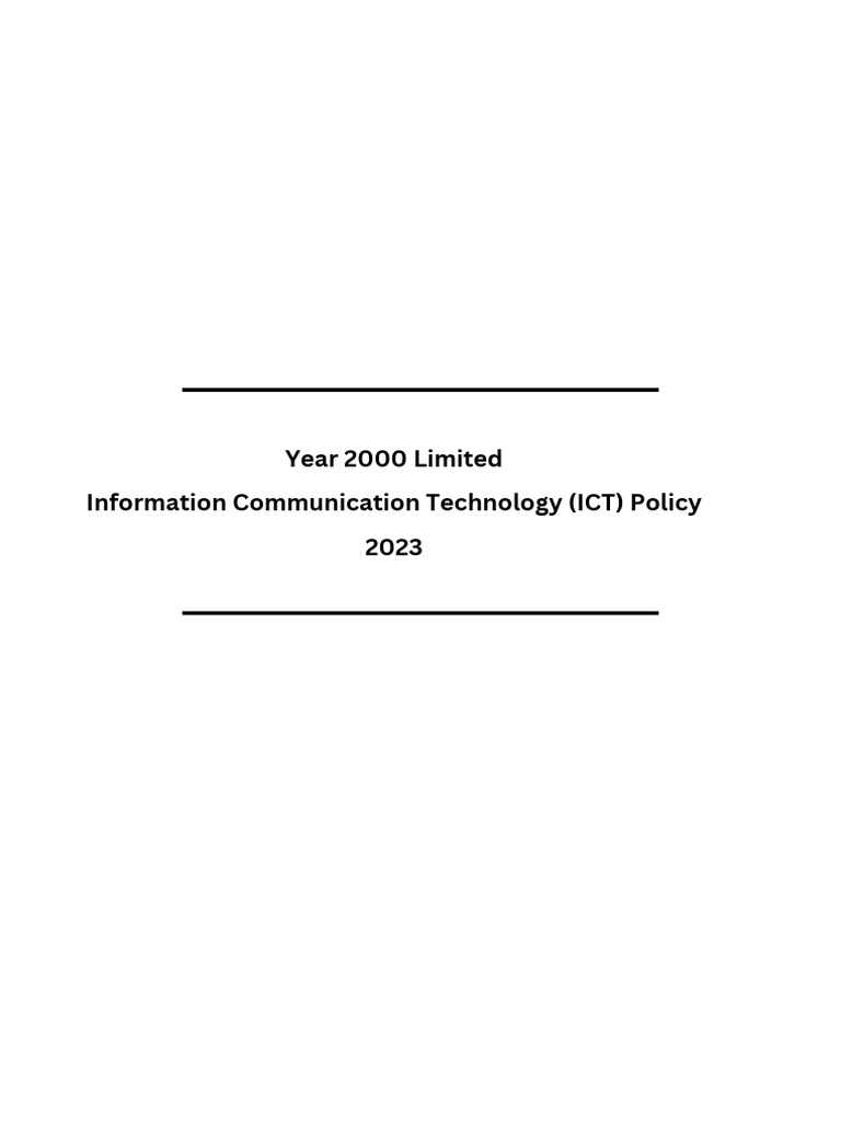 Year 2000 ICT Acceptable Use Policy | PDF | Computer Security | Security