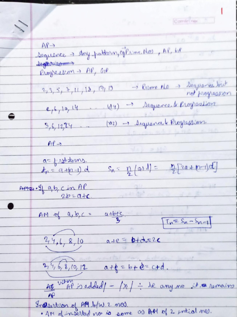 Arithmetic Progressions And Series Iitjee Pdf