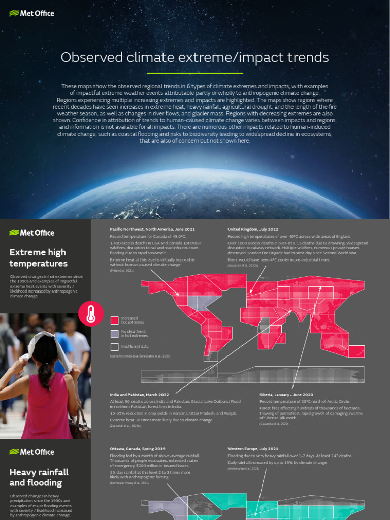 Observed Climate Extreme Impact Trend Maps 07112022 | PDF | Drought ...