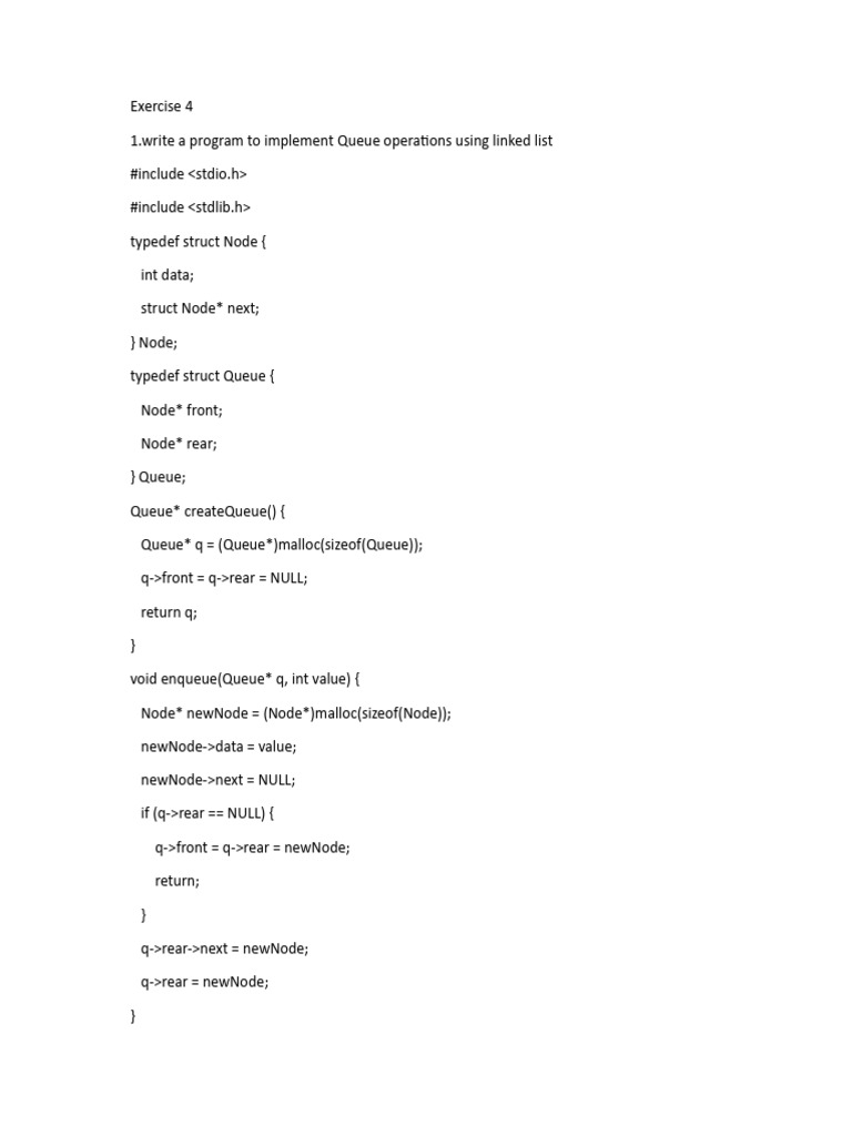 programs | PDF | Queue (Abstract Data Type) | Algorithms And Data ...