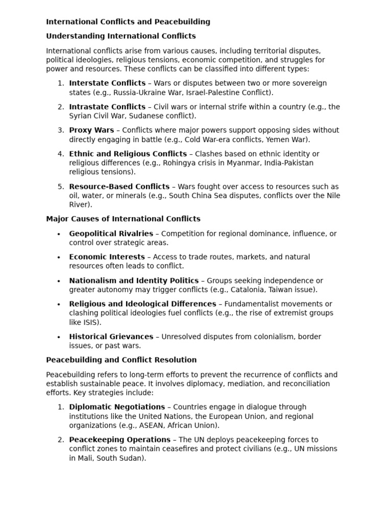 Understanding Conflicts (Students) | PDF | Security | Computer Security