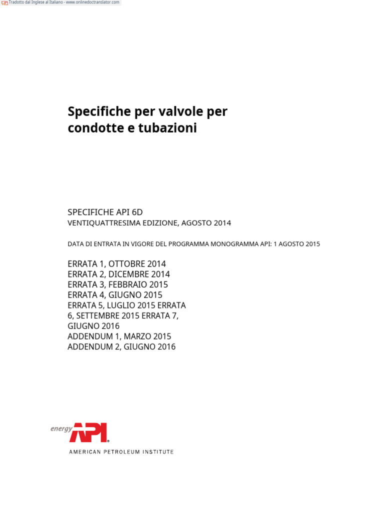 API-6D en It | PDF