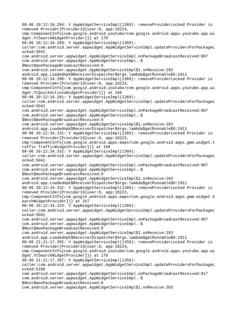 Appwidget History Log0 | PDF | Embedded Linux Distributions | Mobile Linux