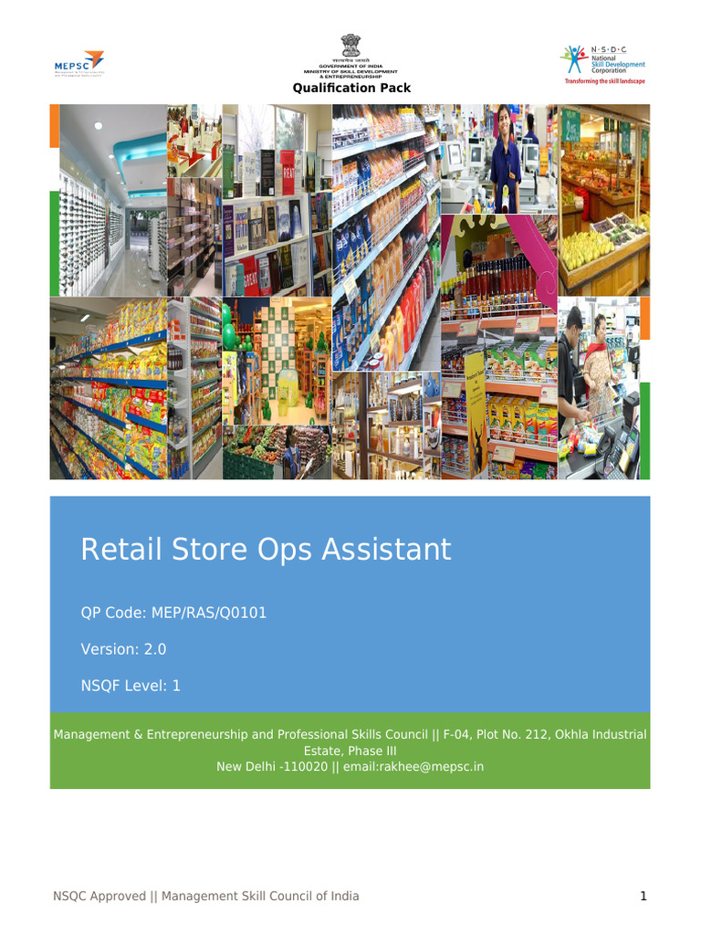 Retail Store Operations Assistant QP | PDF | Safety | Occupational ...