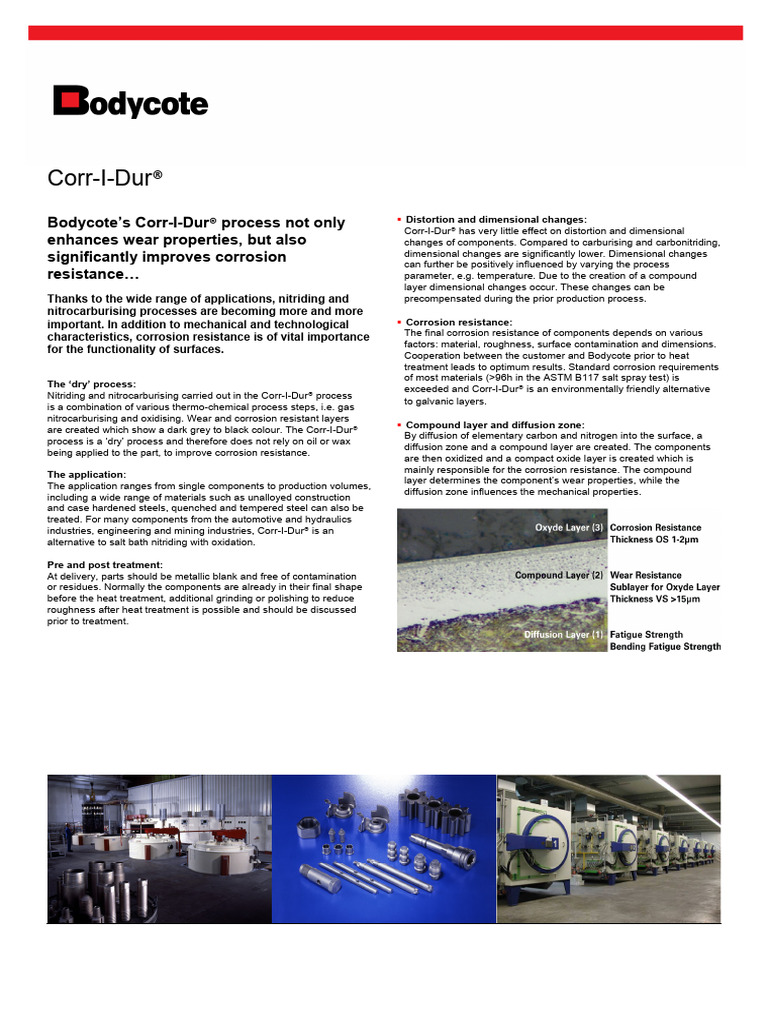 Corr-I-Dur® Gas Nitrocarburizing Process | PDF | Heat Treating | Corrosion
