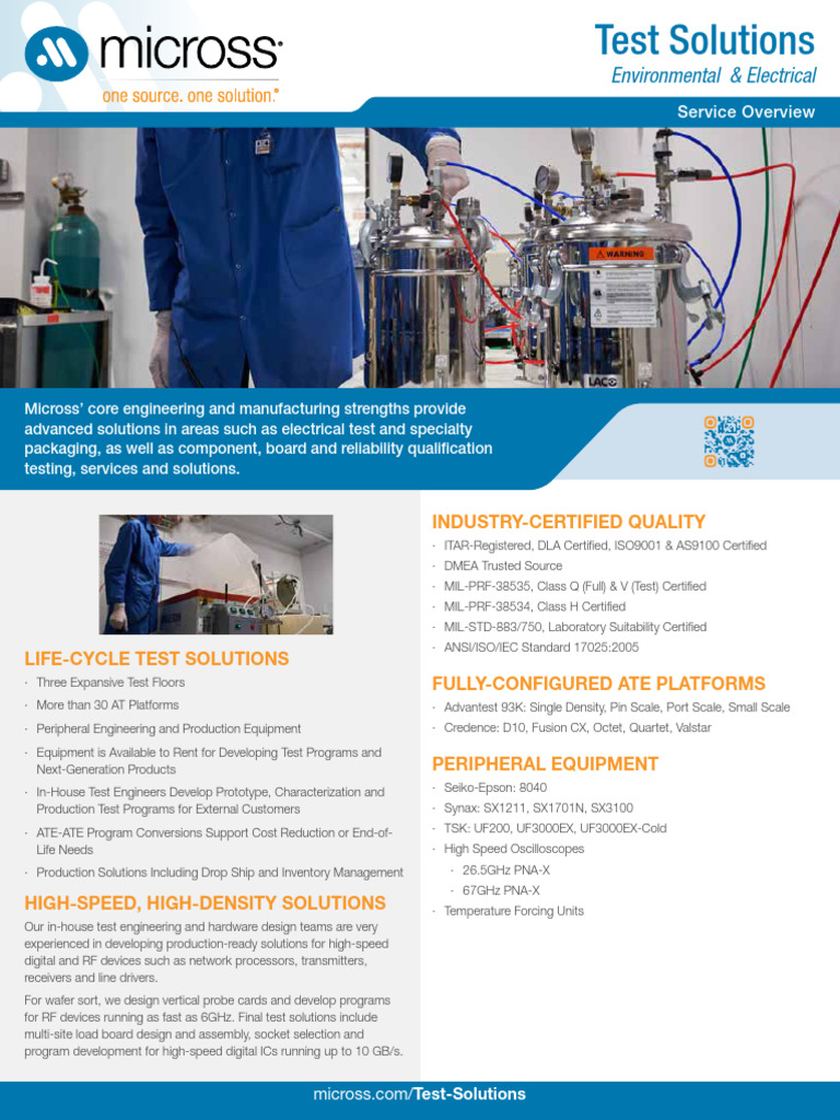 Advanced Test Solutions and Engineering Expertise | PDF | Computing ...