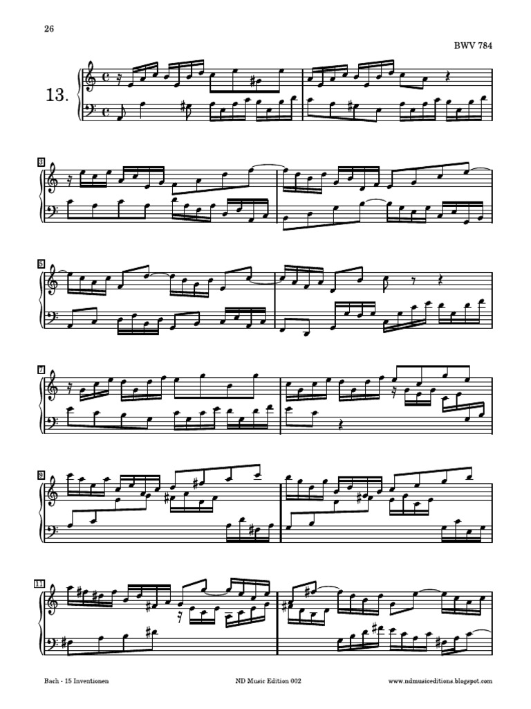 Bach-Inventions No 13 | PDF