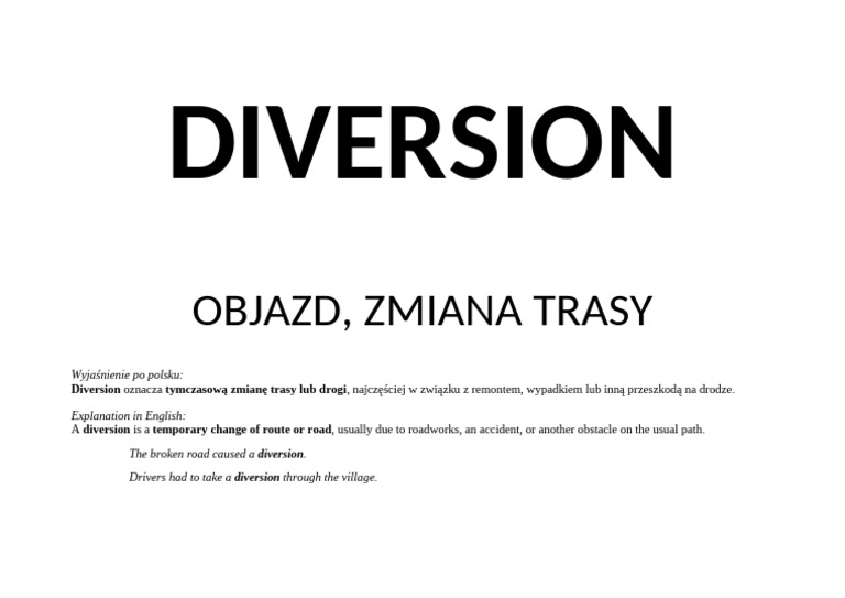 Diversion | PDF