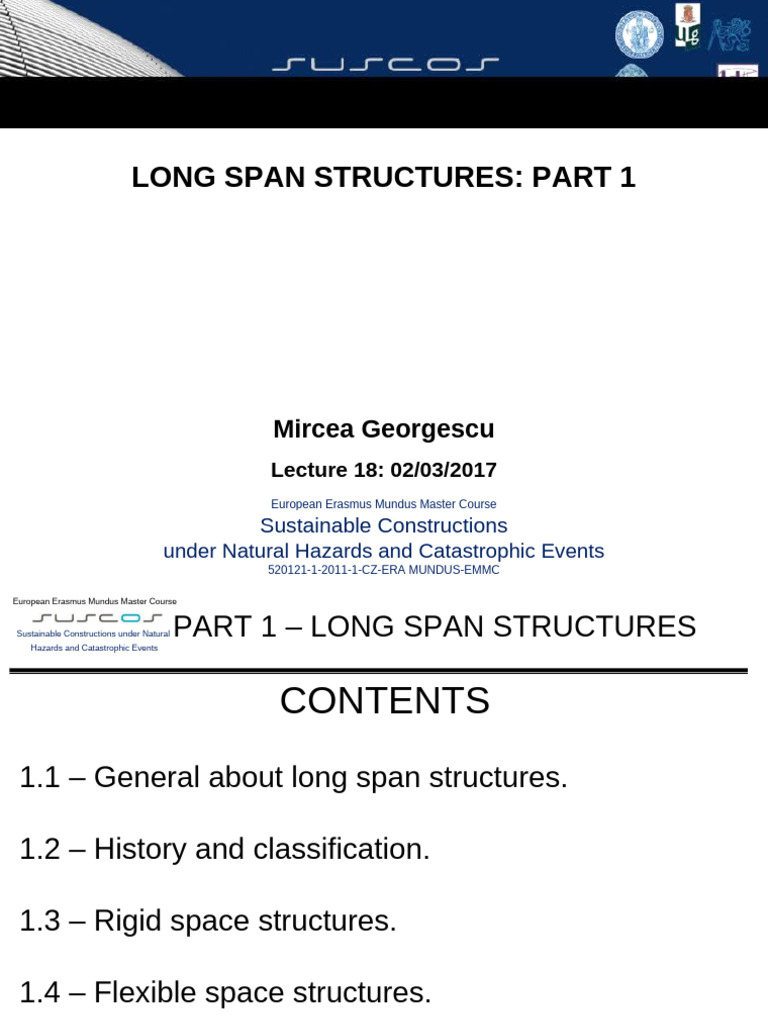 Long Span Structures Overview | PDF | Truss | Building Materials