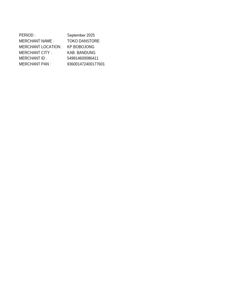 September 2025 Merchant Report | PDF