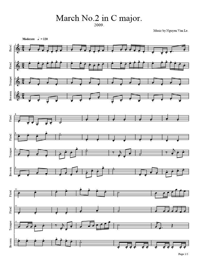 March No.2 for Flute and Trumpet | PDF