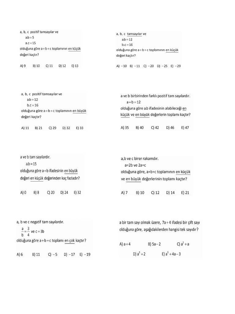 Mat Temel Kavramlar | PDF