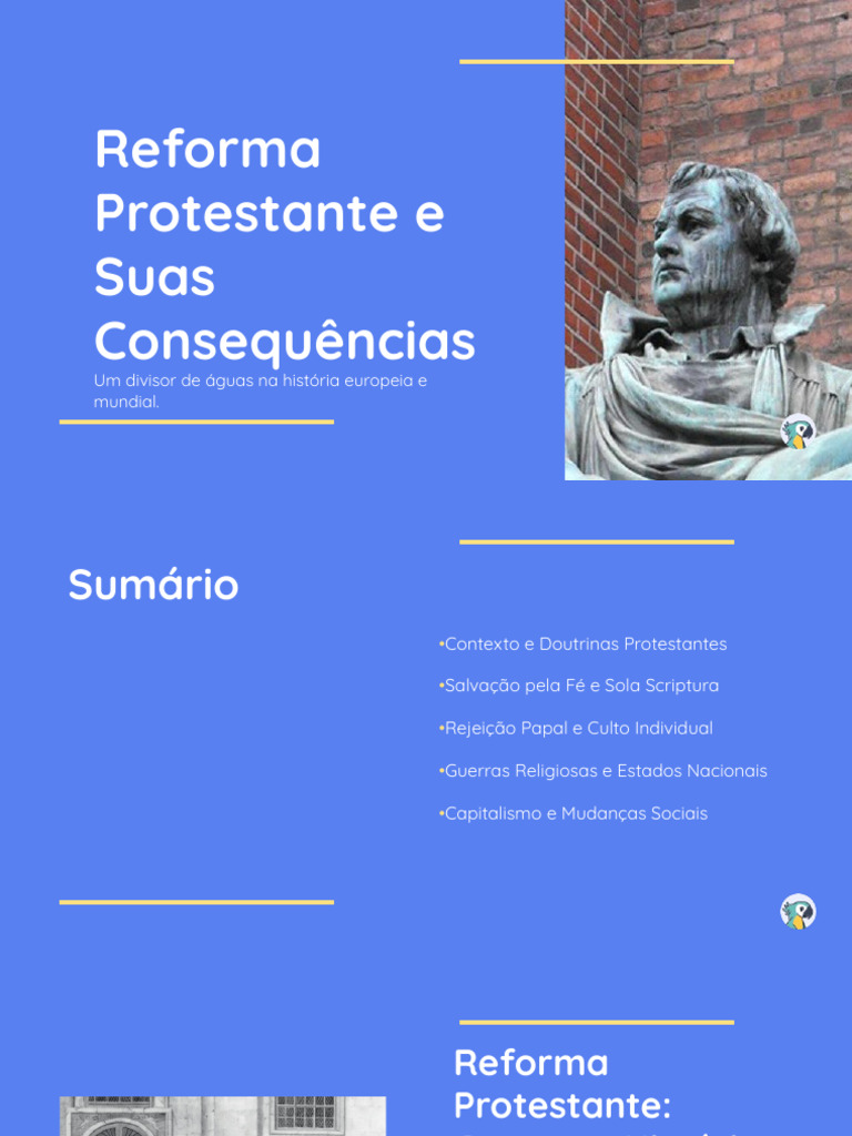 Consequências da Reforma Protestante | PDF | Protestantismo | Martinho ...