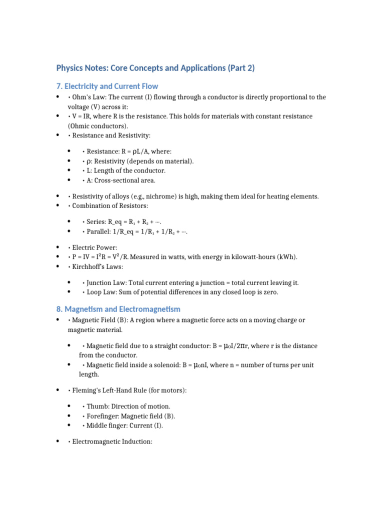 Physics Core Concepts and Applications Part 2 | PDF | Waves ...
