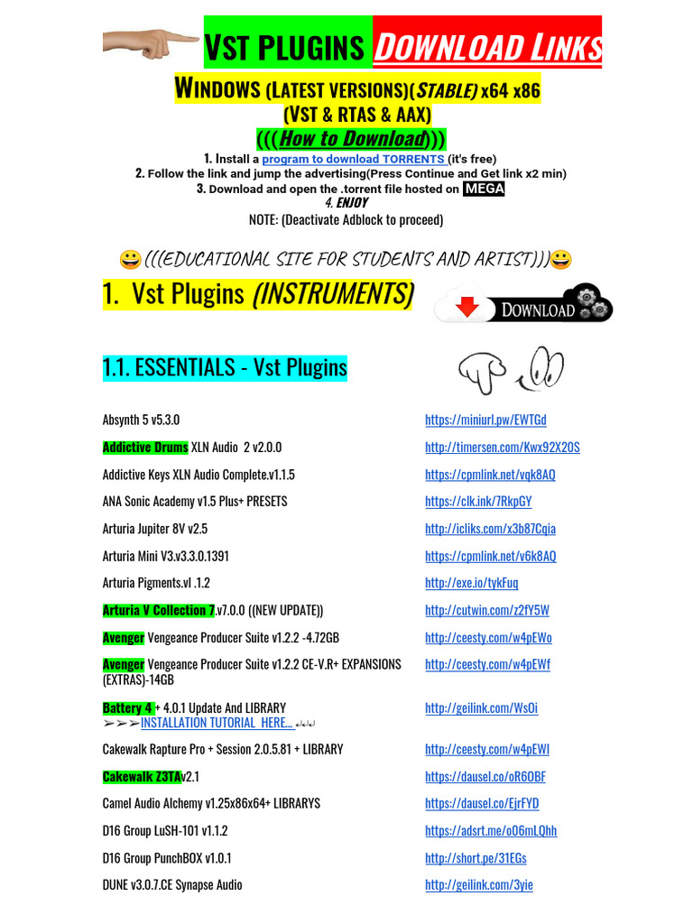 VST Plugins-Download Links | PDF | Guitars | String Instruments