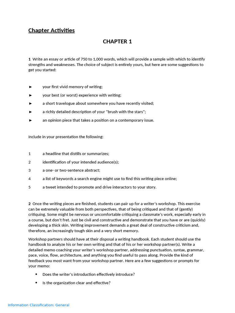 Chapter Activities For 5e | PDF | Page Layout | News