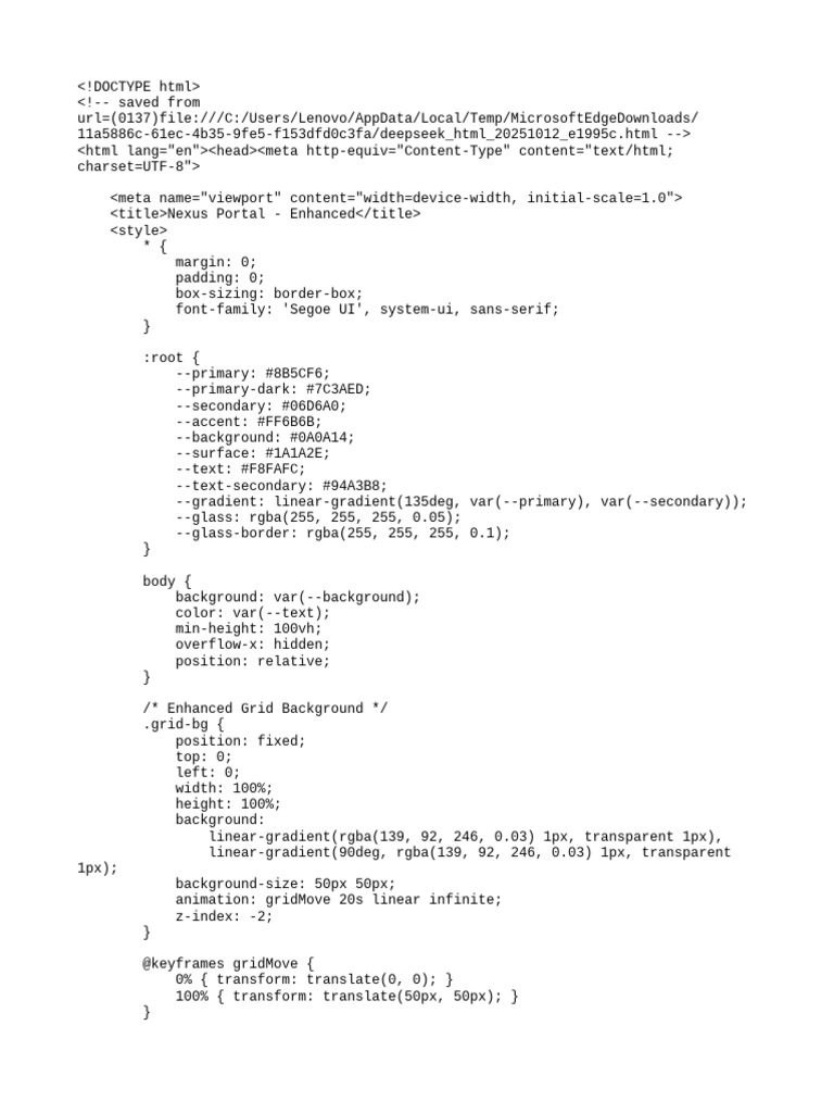 Nexus Portal - Enhanced | PDF | Computing | Information Technology