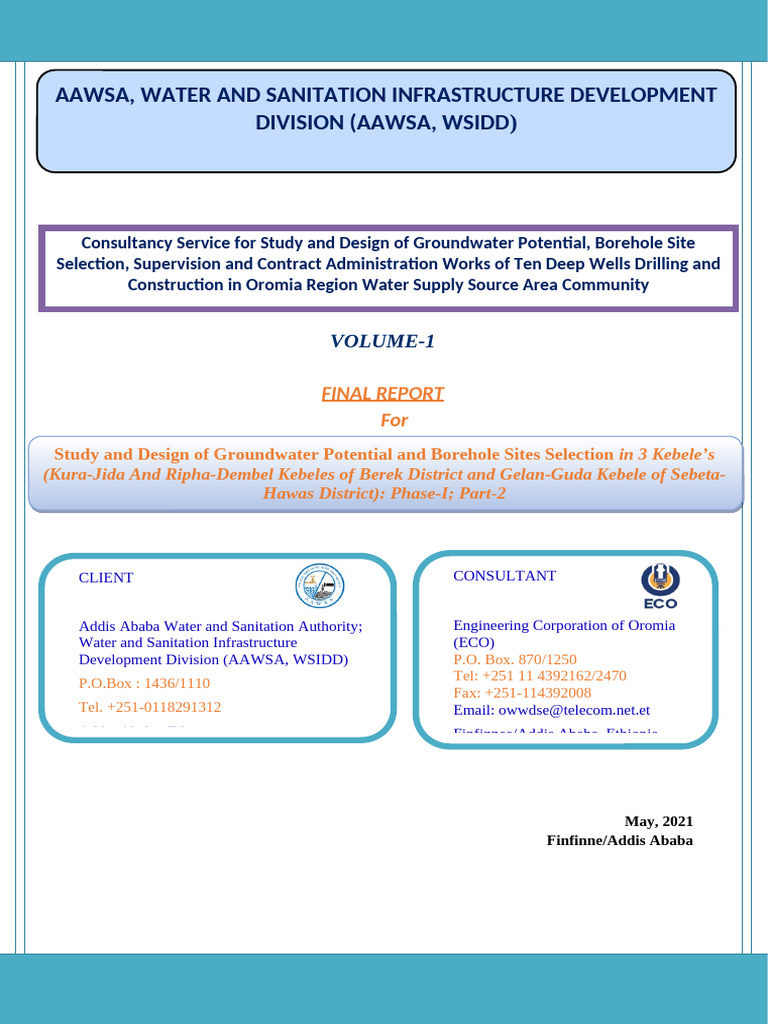 Hydrogeological Study for Water Wells | PDF | Hydrogeology | Groundwater