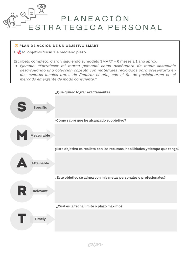 Plan de Acción para Objetivos SMART | PDF