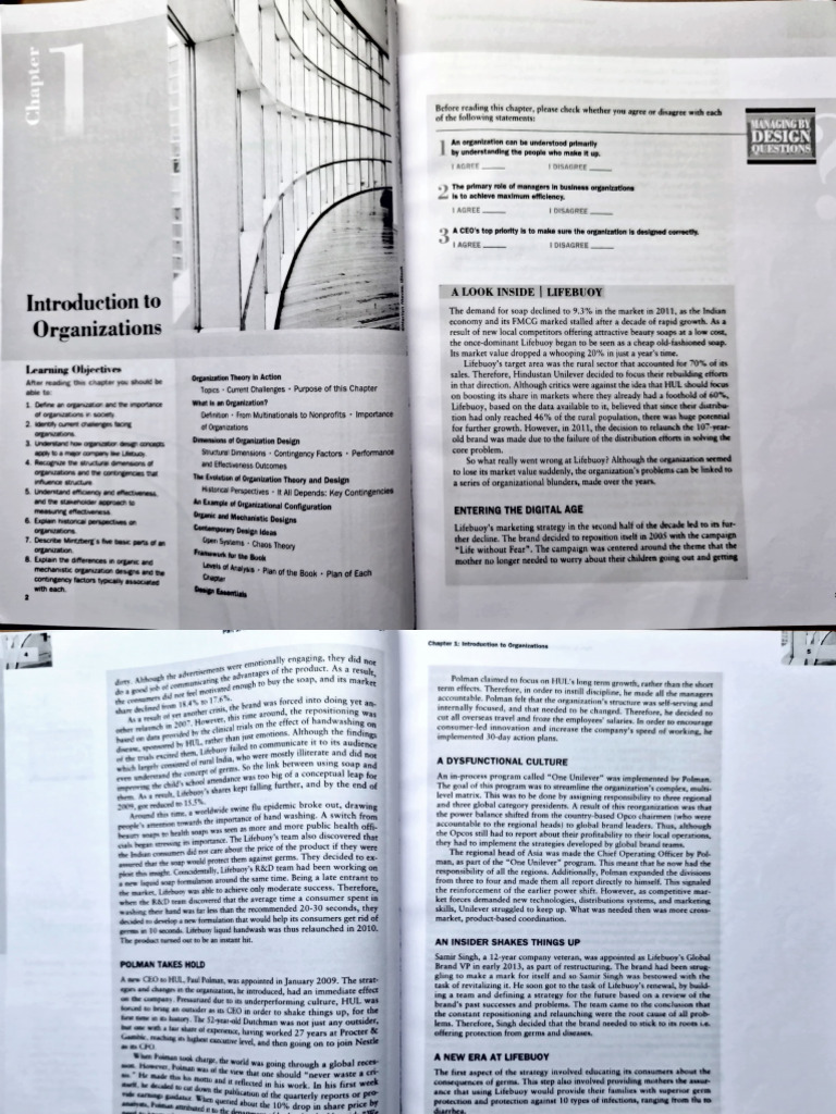 Chapter 1 - Introduction To Organizations | PDF | Outsourcing ...