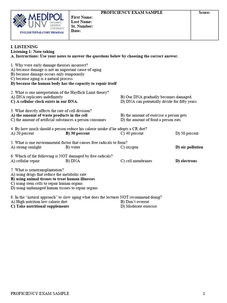Proficiency Exam Sample Questions | PDF | Planets | Jupiter