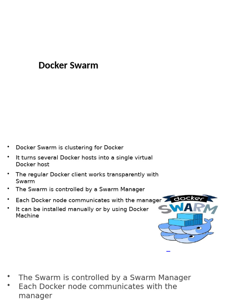 Docker Swarm: Clustering and Management | PDF | Computer Cluster ...