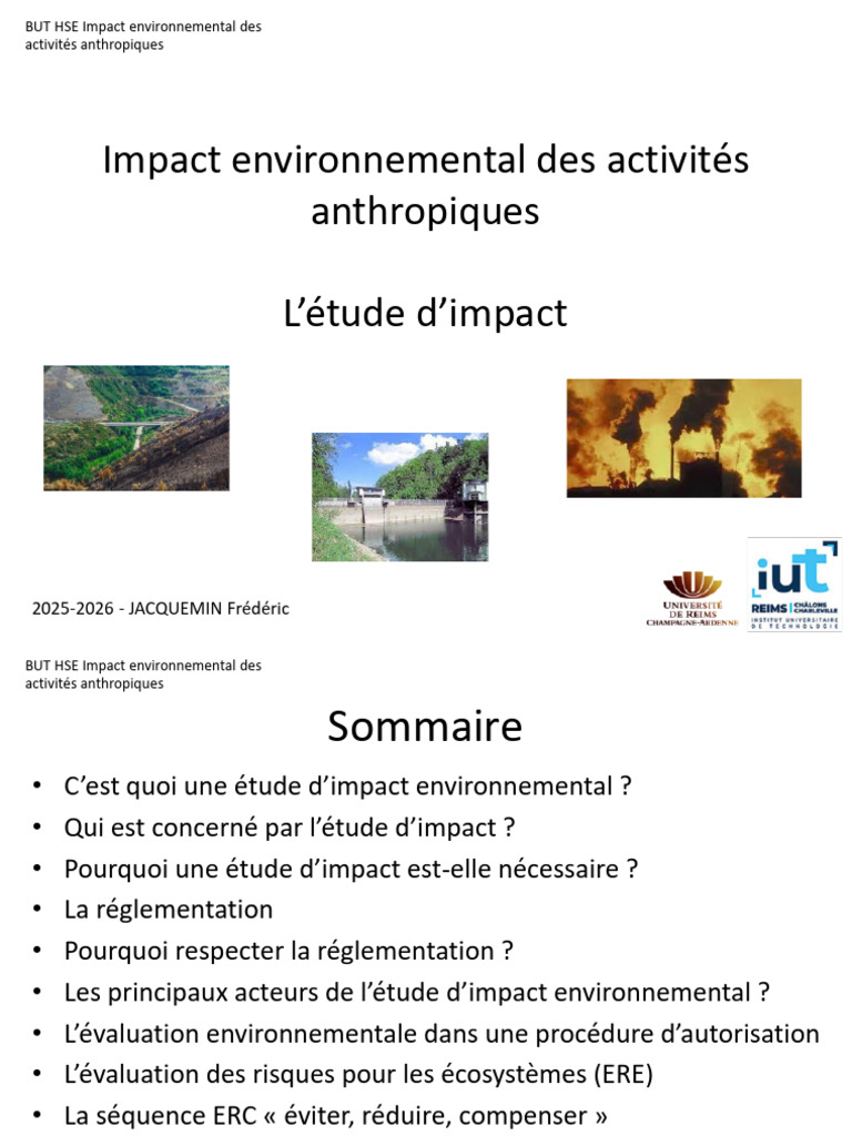 Étude d'impact environnemental 2025-2026 | PDF | Environnement naturel ...