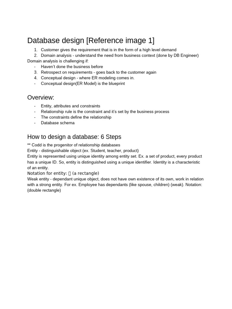Database Design and ER Modeling Guide | PDF | Databases | Data ...