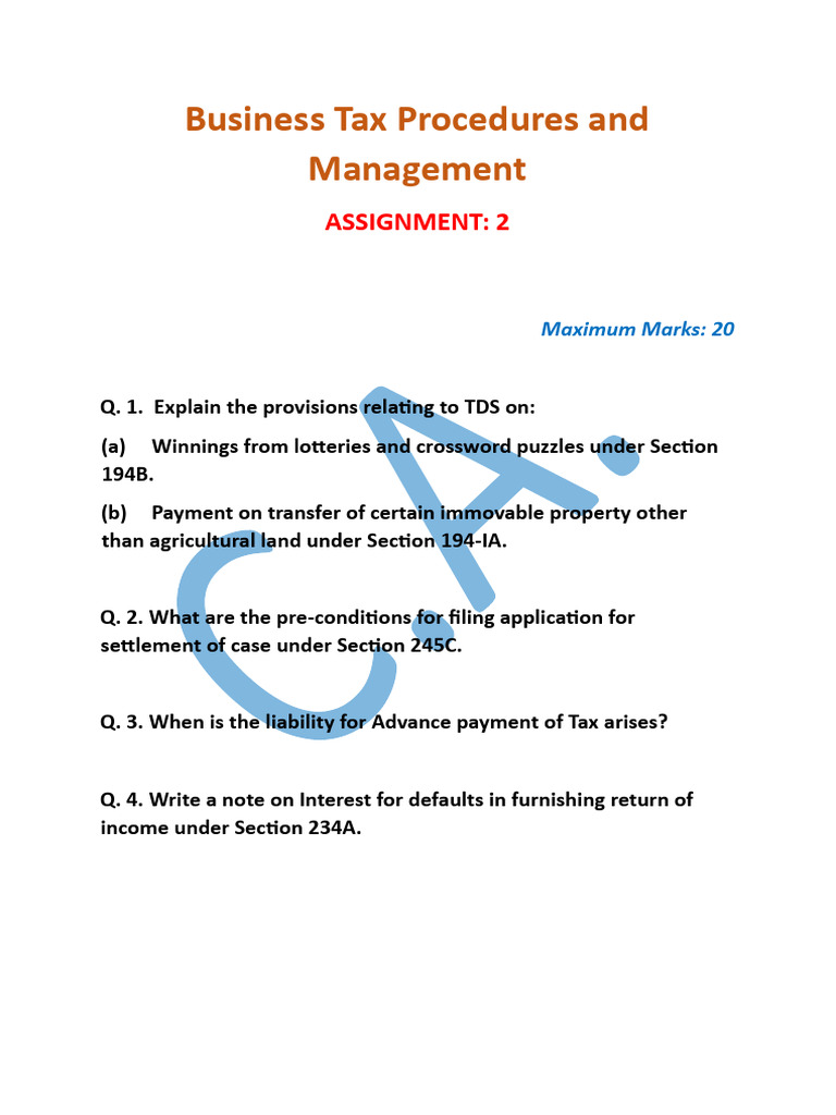 Business Tax Procedures Explained | PDF