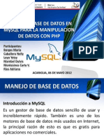 DISEÑO DE BASE DE DATOS EN MySQL PARA