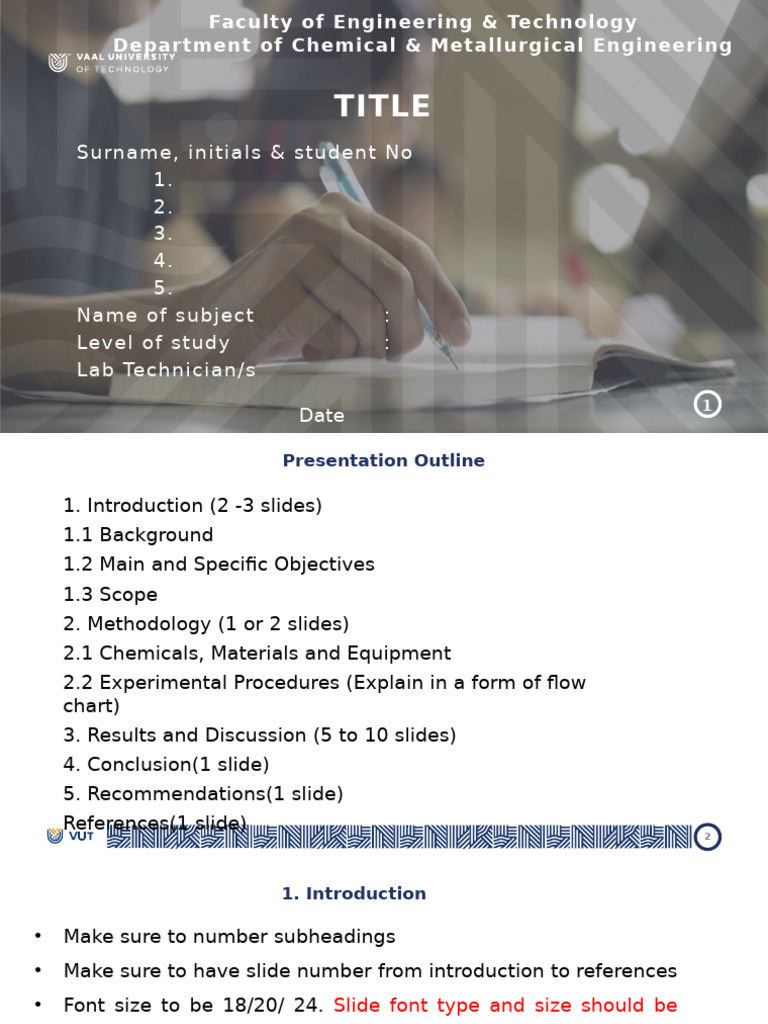 Engineering Lab Presentation Guide | PDF | Methodology | Science