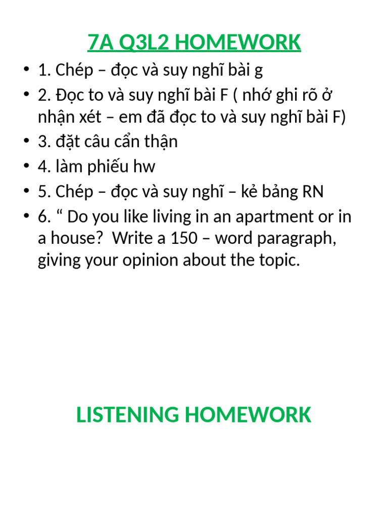 7A Q3L2 Homework | PDF