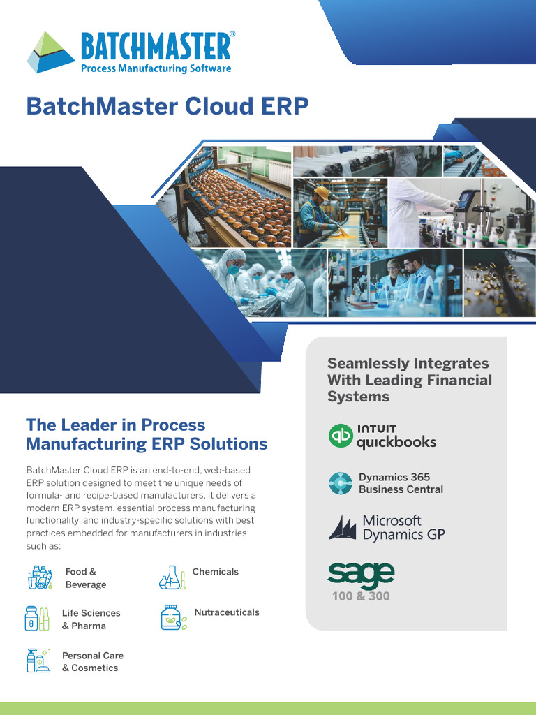 Leader in Process Manufacturing ERP Solutions - BatchMaster ERP ...