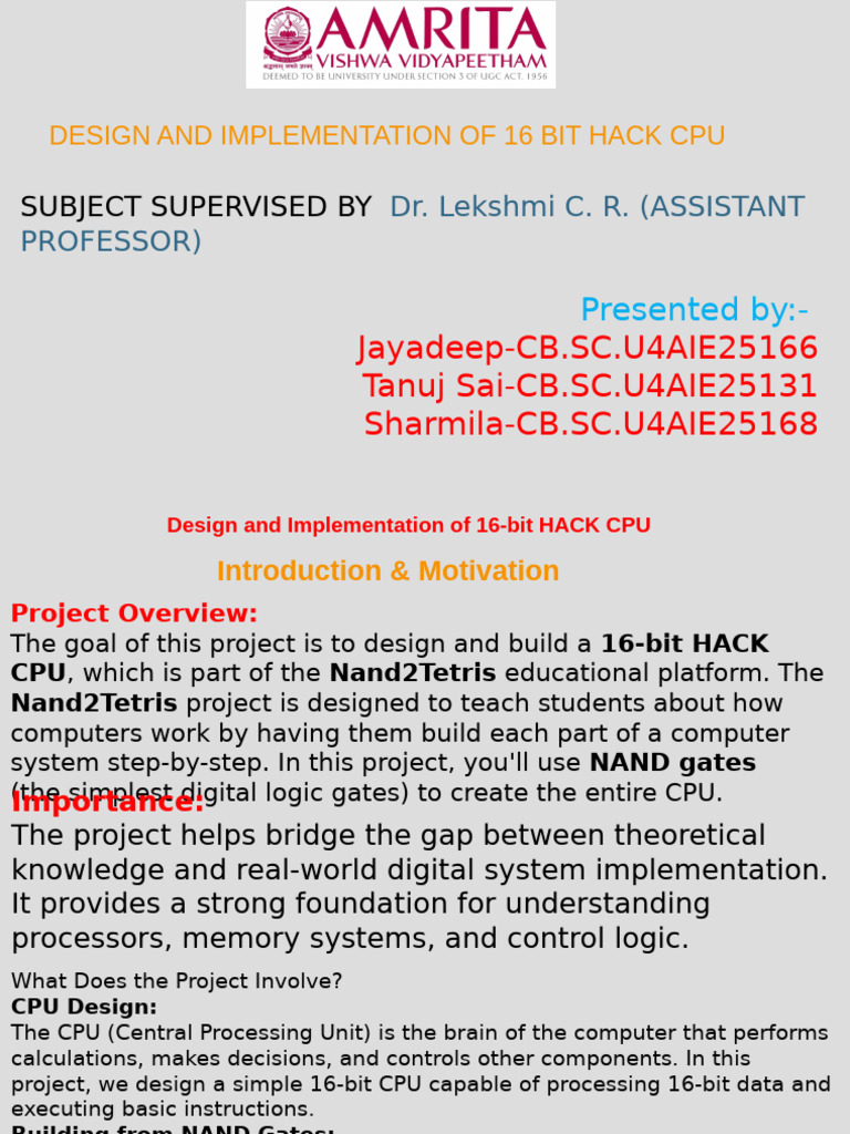 Eoc - Project (1) - Read-Only | PDF | Central Processing Unit ...