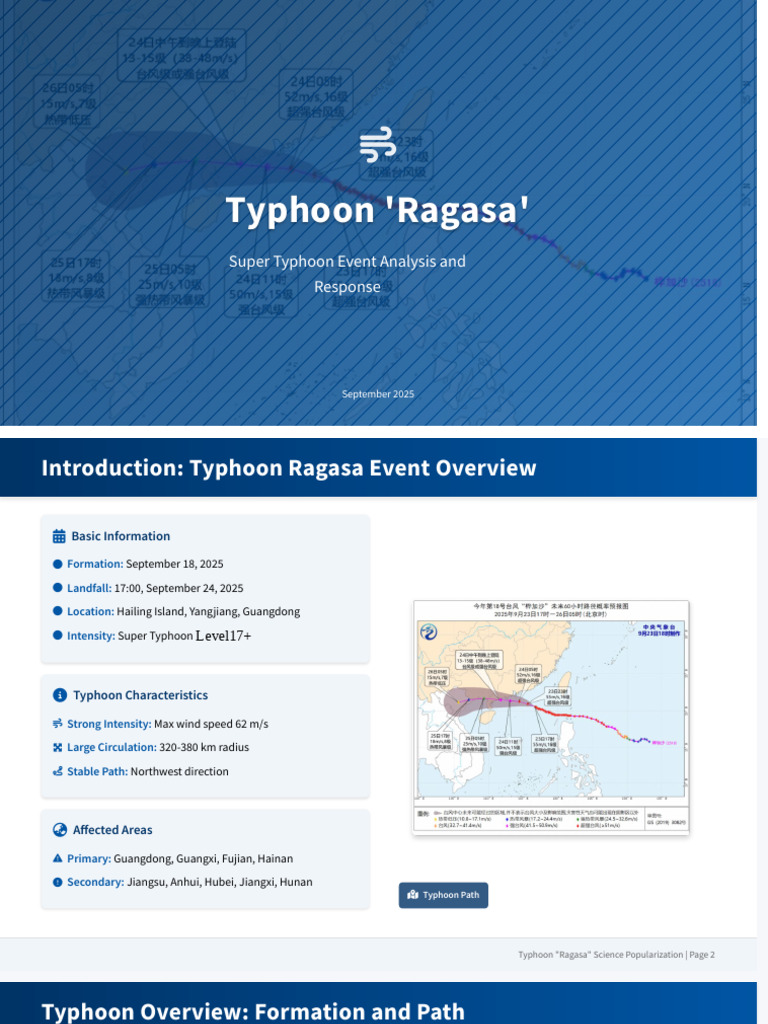 台风 Ragasa 科普介绍 | PDF | Tropical Cyclones | Emergency Management