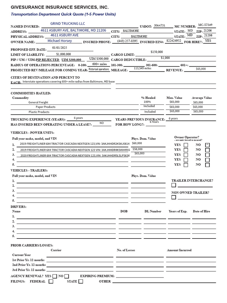 Quick Quote Application Charan Vishnu | PDF | Freight Transport | Vehicles