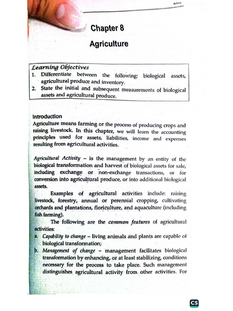 Chapter 8 Agriculture | PDF