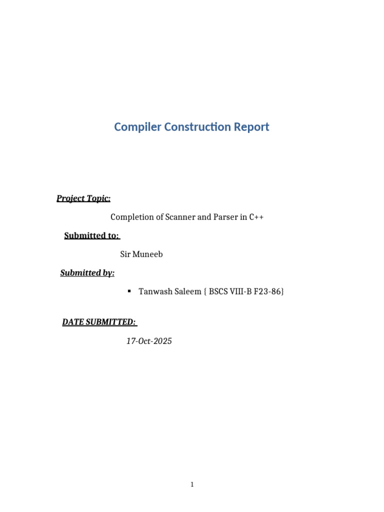 LL(1) Scanner and Parser in C++ | PDF | Parsing | Grammar