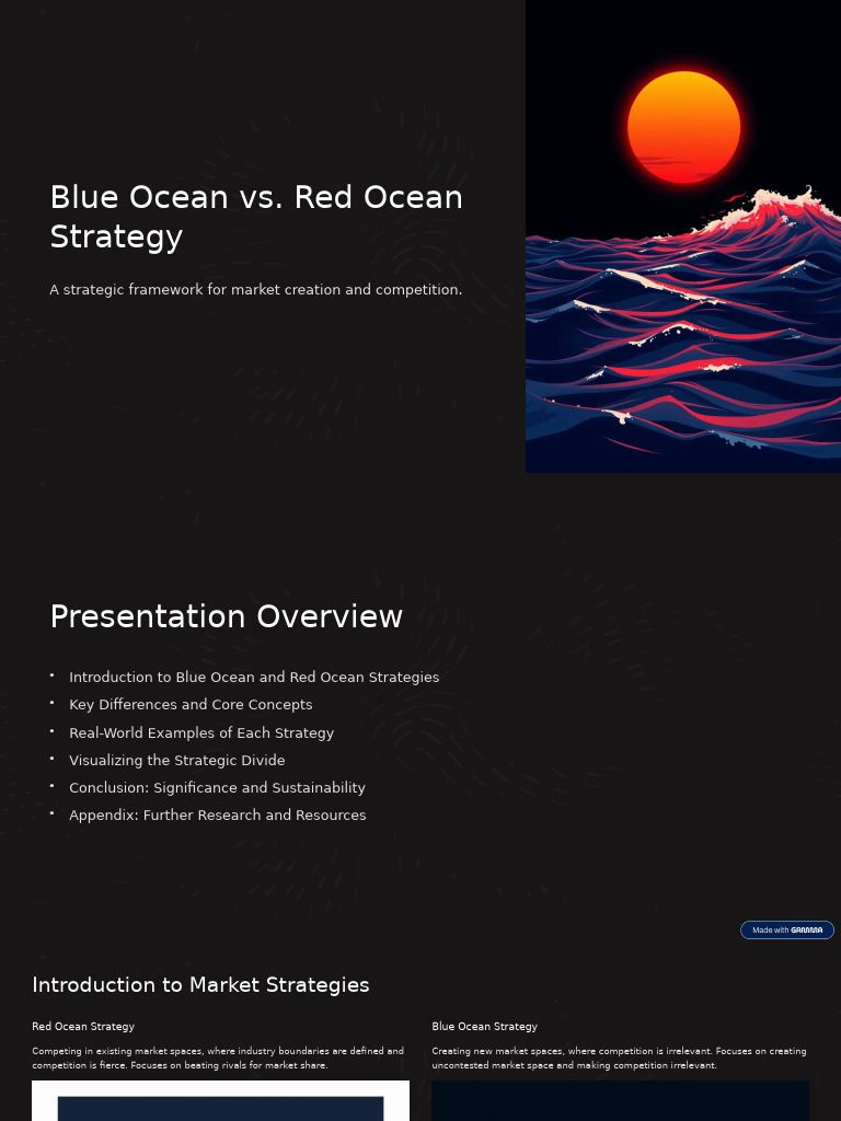 Blue Ocean Vs Red Ocean Strategy | PDF | Market (Economics) | Innovation